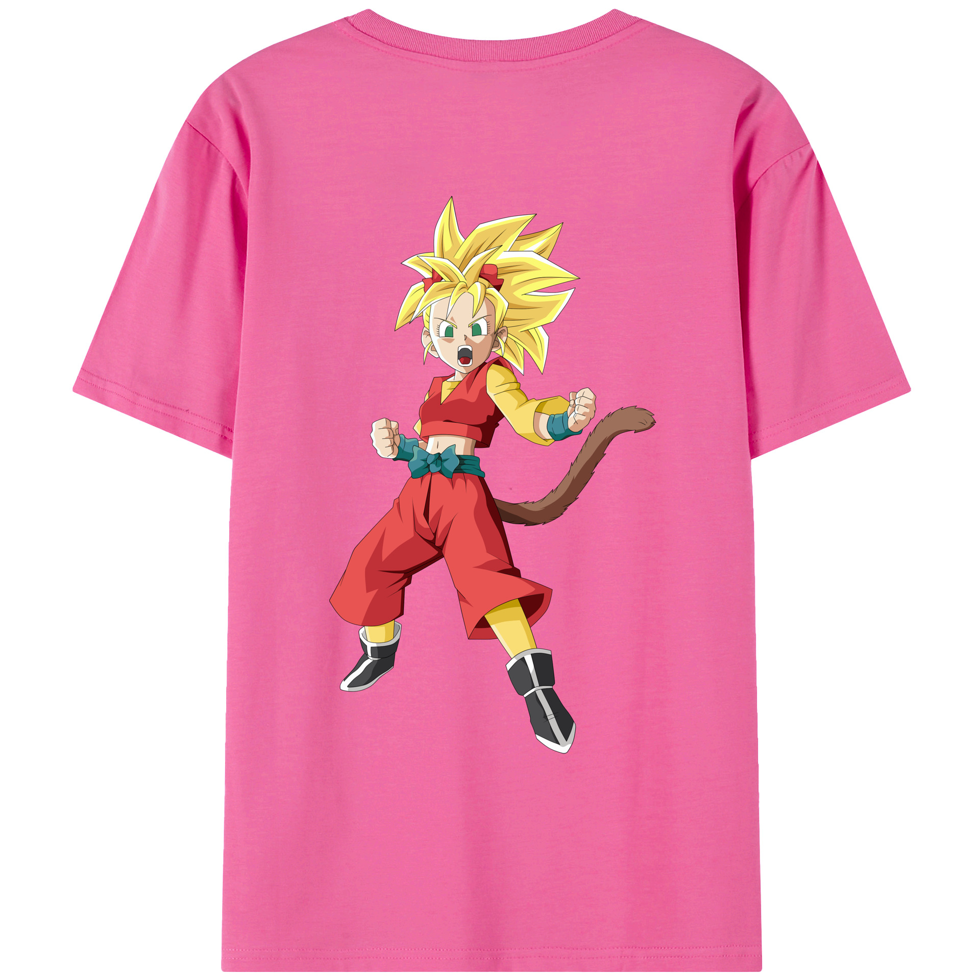 （画像用） ドラゴンボール カリフラ DRAGON BALL Caulifla レディース半袖Tシャツ(バックプリント)